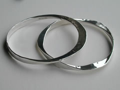 Forged silver bangles Forged silver bangles